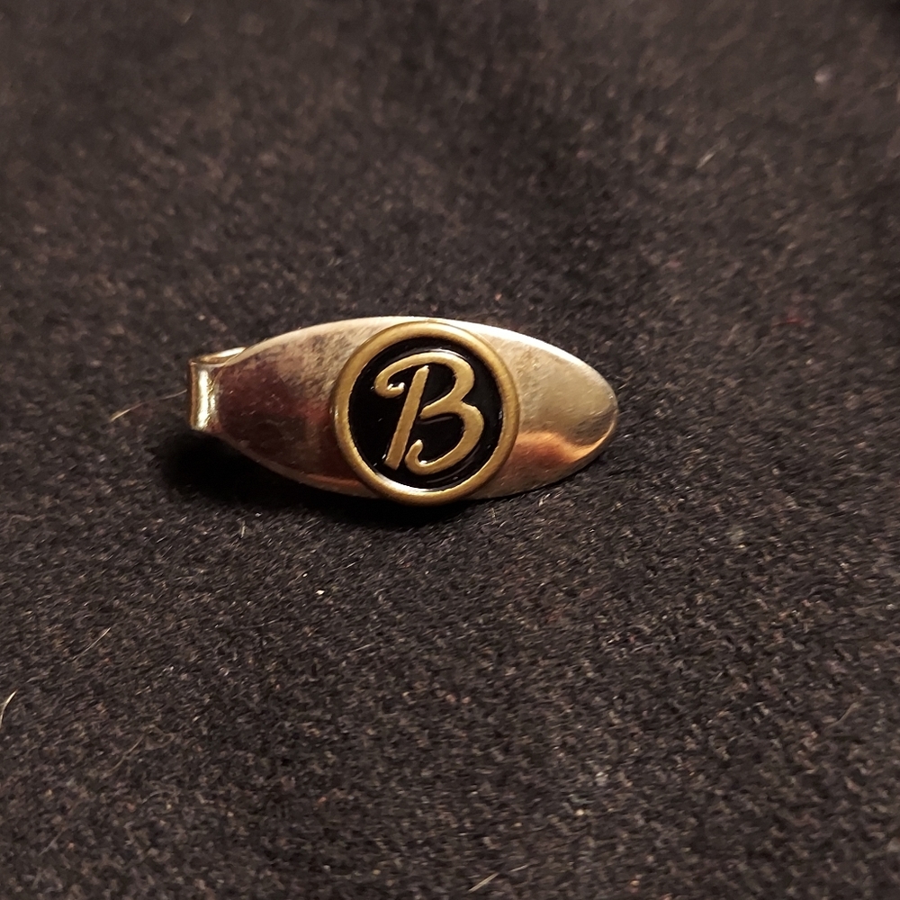 🩶 Vintage Letter B Gold Tie Clip